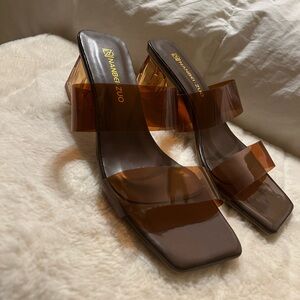 SHEIN Transparent Brown Heel